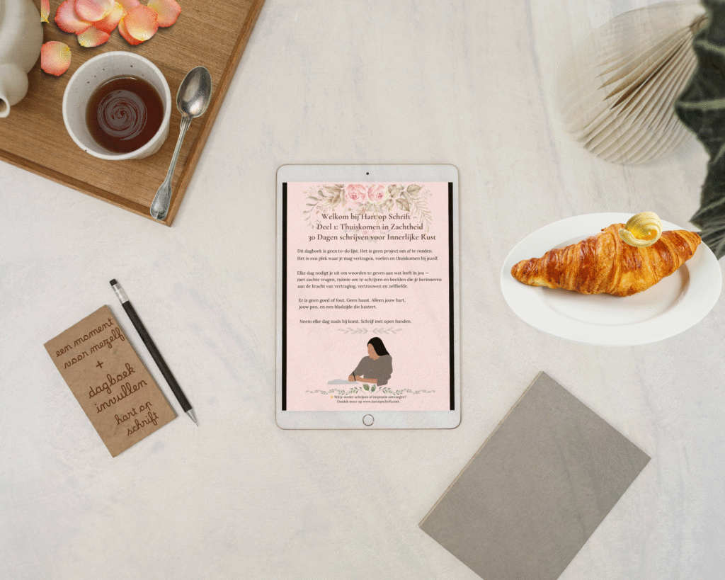 Digitale planner op iPad – Hart op Schrift – Thuiskomen in zachtheid
